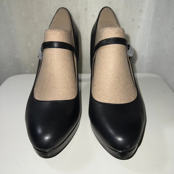 Naturalizer Talissa Black Leather Mary Jane Pump 10M - Picture 1 of 4